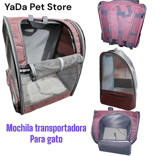 Mochila transportadora para gato