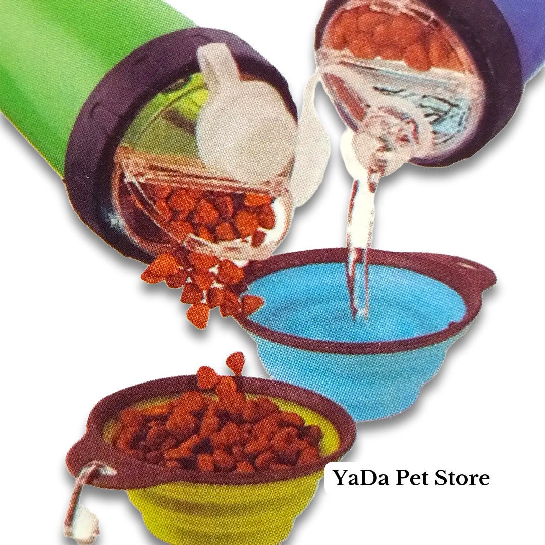 Contenedor de Alimento y Agua de Viaje para Perro