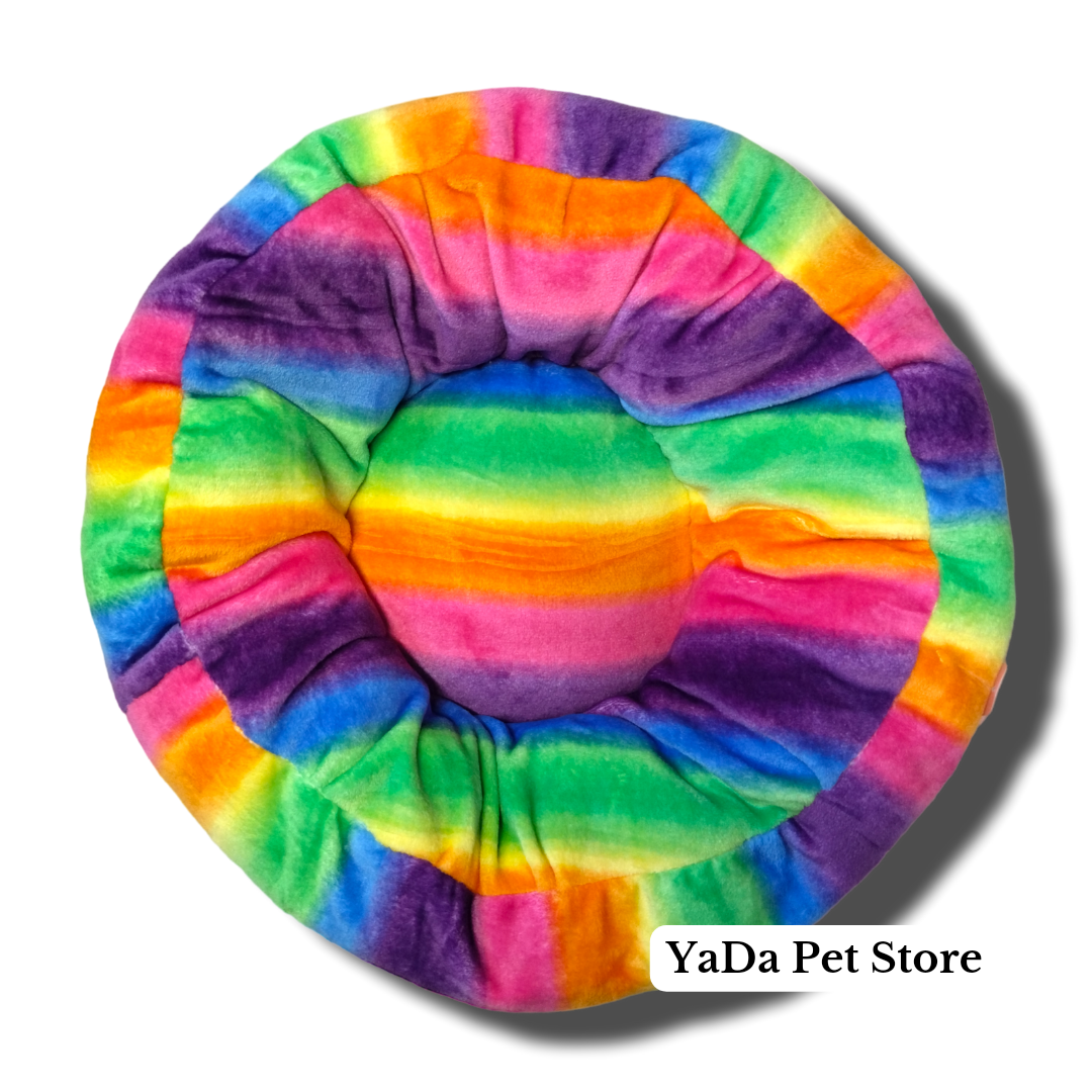 Cama Circular Multicolor para Mascotas