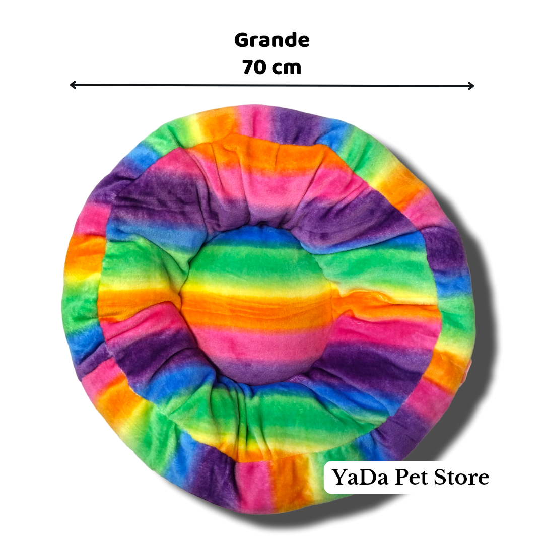 Cama Circular Multicolor para Mascotas